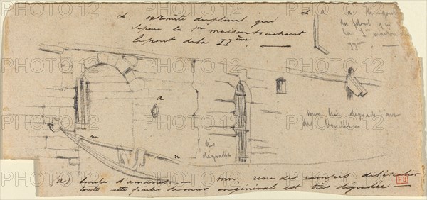 Study for "Le Petit Pont", probably c. 1850. Creator: Charles Meryon.