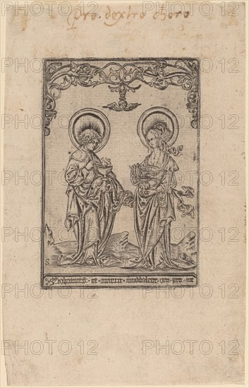 Saint Mary Magdalene and Saint John the Evangelist. Creator: Master S.
