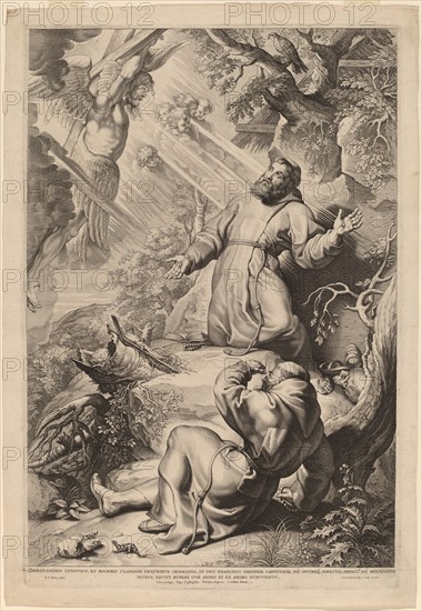 Saint Francis Receiving the Stigmata, 1620. Creator: Lucas Vorsterman.