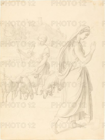 The Meeting of Jacob and Rachel, c. 1829. Creator: Joseph von Fuhrich.