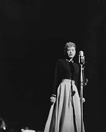 Portrait of June Christy, 1947 or 1948. Creator: William Paul Gottlieb.