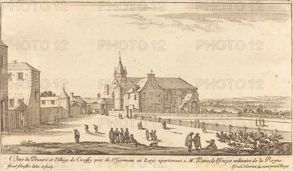 Veue de Prieure et Village de Croissy, 1650. Creator: Israel Silvestre.