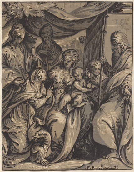 The Virgin and Child with Saints. Creator: Giuseppe Nicola Rossigliani.