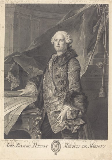 Abel Francois Poisson, Marquis de Marigny. Creator: Johann Georg Wille.