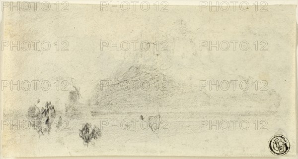 Sketch of Mont Saint Michel (recto), c. 1818. Creator: John Sell Cotman.