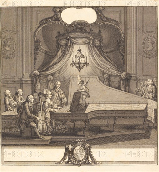 Le concert mecanique, 1769. Creators: Joseph de Longueil, Charles Eisen.