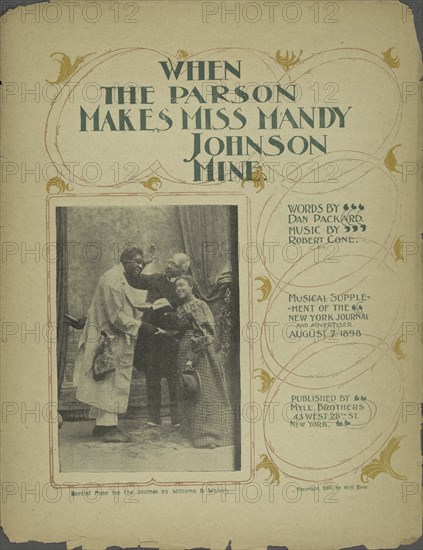 'When the parson makes Miss Mandy Johnson mine', 1898. Creator: Unknown.