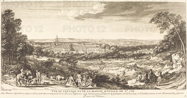 Vue du Paysage de la Maison Royalle de Saint Cir. Creator: Jacques Rigaud.