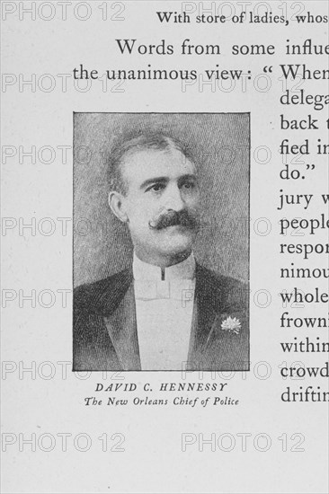 David C. Hennessy the New Orleans chief of police, 1897. Creator: Unknown.