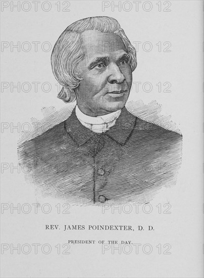 Rev. James Poindexter, D. D. President of the day, 1888. Creator: Unknown.