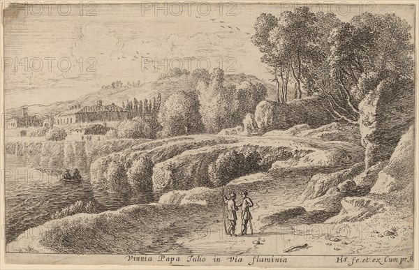 Vineyard of Pope Julius on the Via Flaminia. Creator: Herman van Swanevelt.