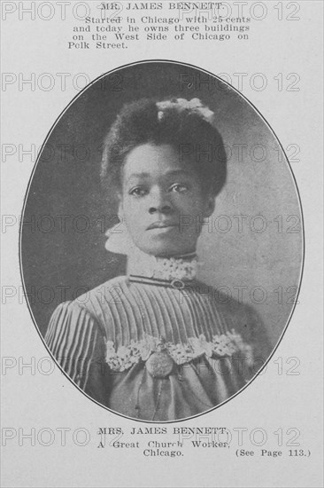 Mrs. James Bennett; A great church worker, Chicago, 1907. Creator: Unknown.