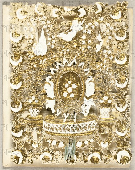 Untitled Valentine (Putti Surrounding a Cameo), 1855/59. Creator: G. Ingram.