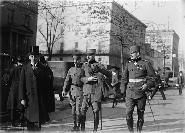 Serbian Mission To The U.S. - Various Groups, 1918. Creator: Harris & Ewing.