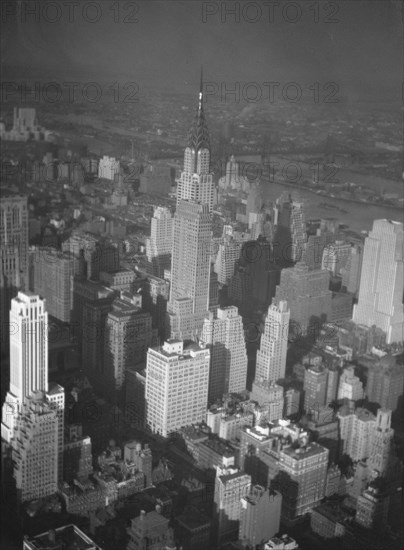 New York City views, skyline, between 1931 and 1938. Creator: Arnold Genthe.