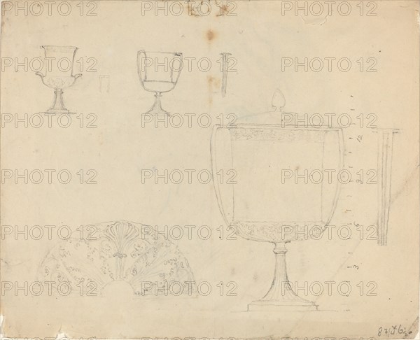 Sheet of Studies [recto and verso], in or after 1819. Creator: John Flaxman.
