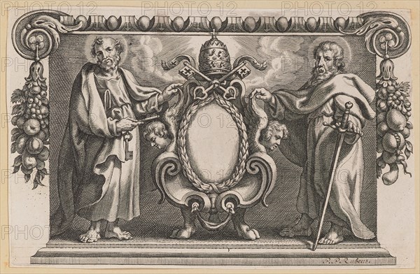 Vignette for a Book Dedicated to Pope Urban VII, 1613/1646. Creator: Unknown.