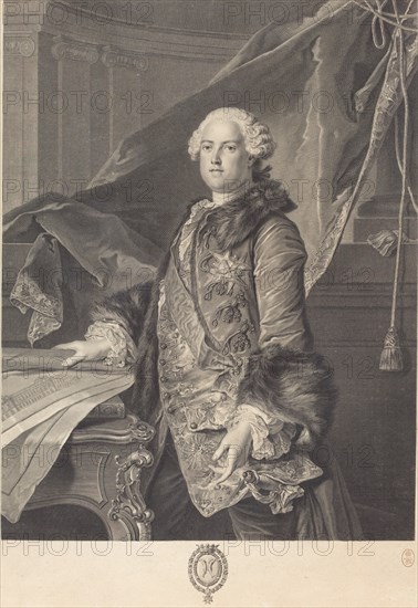 Abel Francois Poisson, Marquis de Marigny. 1761. Creator: Johann Georg Wille.