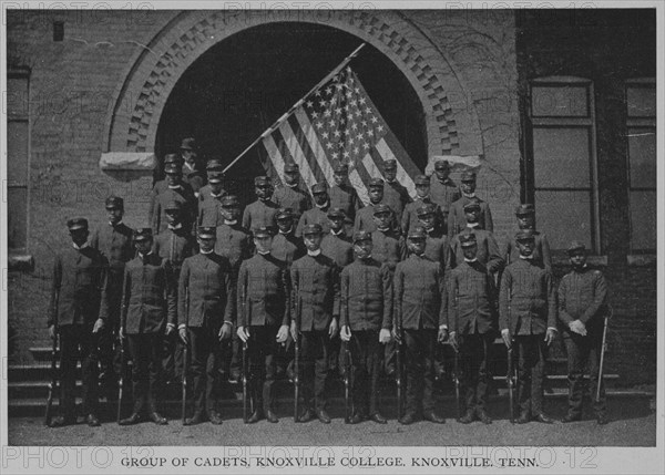 Group of cadets, Knoxville College, Knoxville, Tenn., 1902. Creator: Unknown.