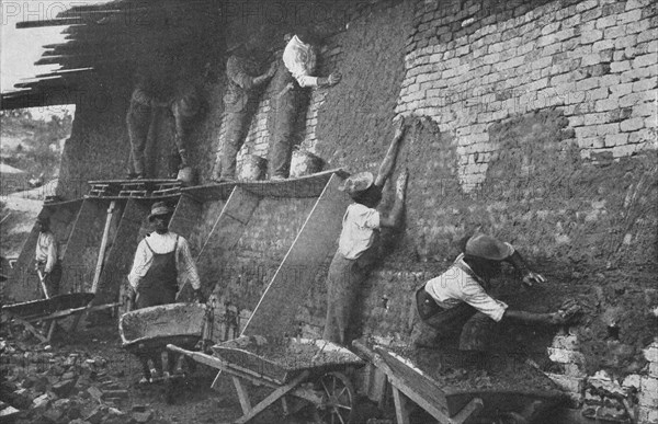 At work in the school's brick-yard, 1904. Creator: Frances Benjamin Johnston.