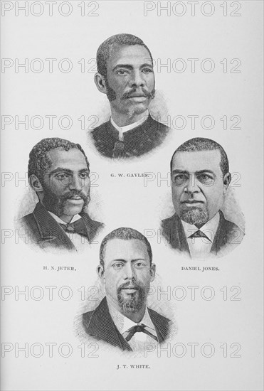 G. W. Gayles, H. N. Jeter, Daniel Jones, J. T. White, 1887. Creator: Unknown.