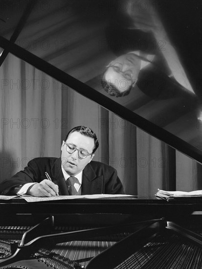 Portrait of Pete Rugolo, New York, N.Y., 1946. Creator: William Paul Gottlieb.