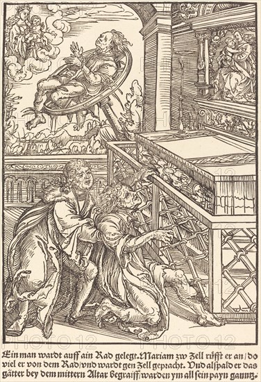 Ein man wardt auff ain Rad ..., c. 1503. Creator: Master of the Legend Scenes.