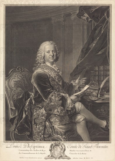 Louis Phelypeaux, comte de Saint Florentin, 1761. Creator: Johann Georg Wille.