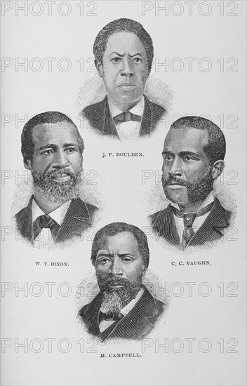 J. F. Boulden, W. T. Dixon, C. C. Vaughn, M. Campbell, 1887. Creator: Unknown.