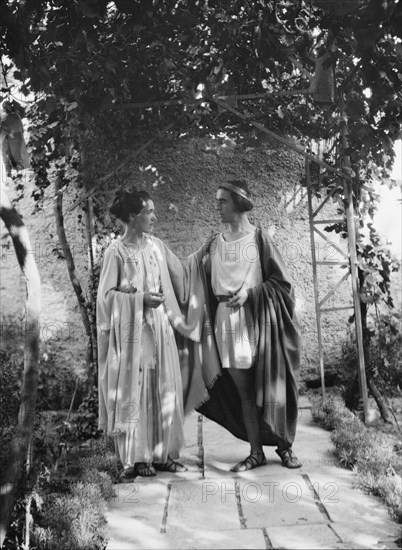 Kanellos, Vanellos and Tanagra, in dance costumes, 1929 Creator: Arnold Genthe.