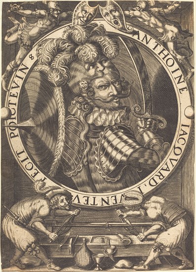 Self-Portrait (The Trade Card of Anthoine Jacquard). Creator: Antoine Jacquard.