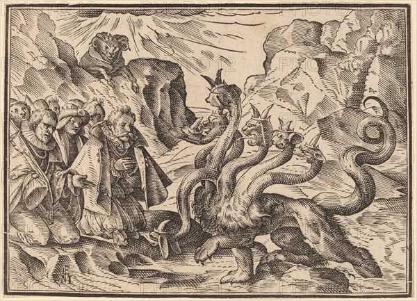 The Four Horsemen of the Apocalypse, published 1630. Creator: Christoph Maurer.