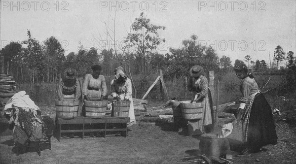 An out-of-door class in laundry work, 1904. Creator: Frances Benjamin Johnston.