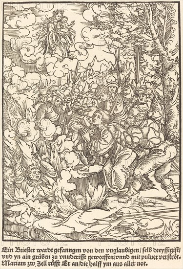 Ein Briester wardt gefanngen ..., c. 1503. Creator: Master of the Legend Scenes.