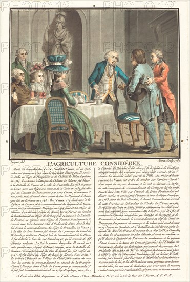 L'agriculture consideree, le Comte de Veaux, 1789. Creator: Jean Baptiste Morret.