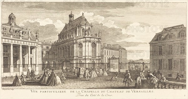 Vue Particuliere de la Chapelle du Chateau deVersailles. Creator: Jacques Rigaud.