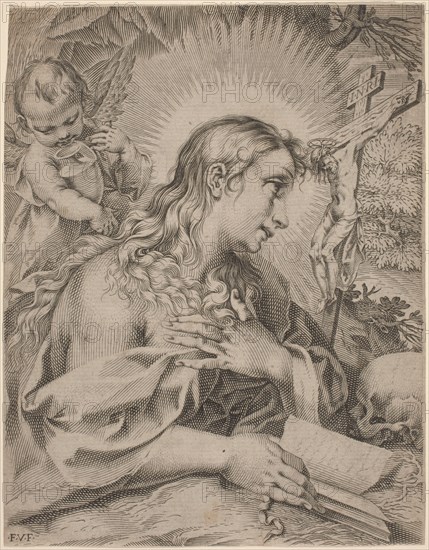 The Penitent Magdalene, first quarter 17th century. Creator: Francesco Villamena.