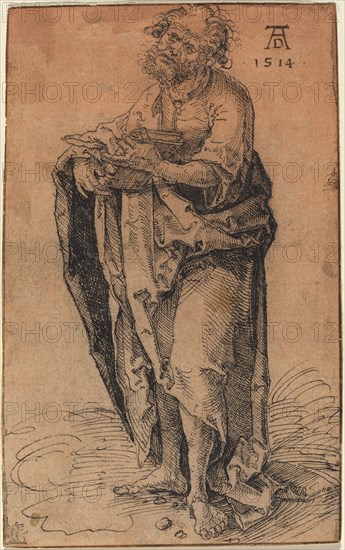 A Standing Apostle Holding a Book, c. 1510 or before. Creator: Hans von Kulmbach.