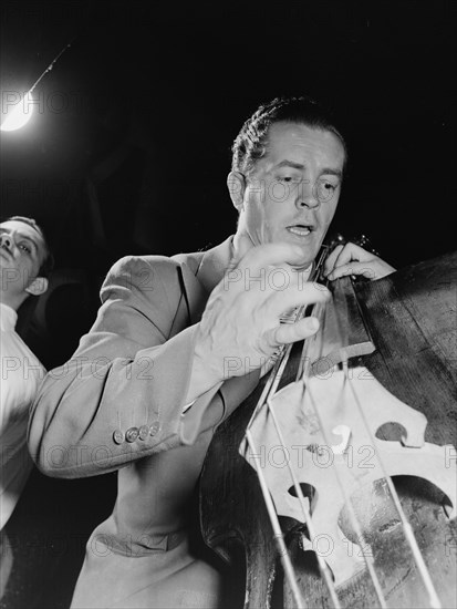 Portrait of Eddie Safranski, New York, N.Y., 1946. Creator: William Paul Gottlieb.