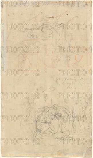 Sheet of Studies with the Drunken Pan and Nymphs [verso]. Creator: Jacob Jordaens.