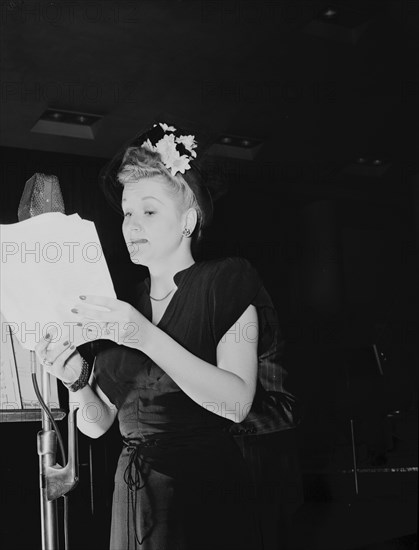 Portrait of Margaret Whiting, New York, N.Y., 1946. Creator: William Paul Gottlieb.