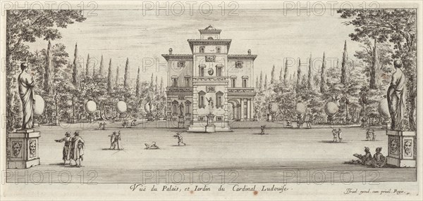 Vuë du Palais et Jardin du Cardinal Ludovise, 1640-1660. Creator: Israel Silvestre.