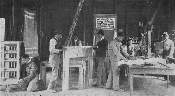 A furniture and repair shop at Snow Hill, 1904. Creator: Frances Benjamin Johnston.