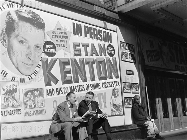 Portrait of Stan Kenton and Bob Gioga, 1947 or 1948. Creator: William Paul Gottlieb.