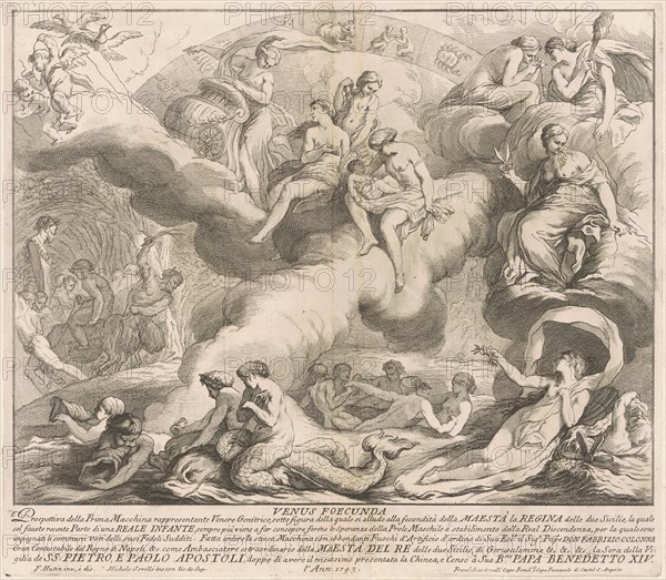 The Prima Macchina for the Chinea of 1743: Venus Genetrix, 1743. Creator: M Sorello.