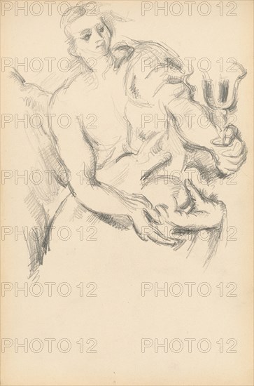 Study of an Angel in Rubens' "The Prophet Elijah", 1892/1895. Creator: Paul Cezanne.