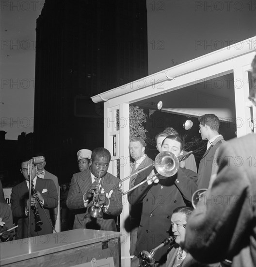 Portrait of Louis Armstrong and Jack Teagarden, 1938. Creator: William Paul Gottlieb.