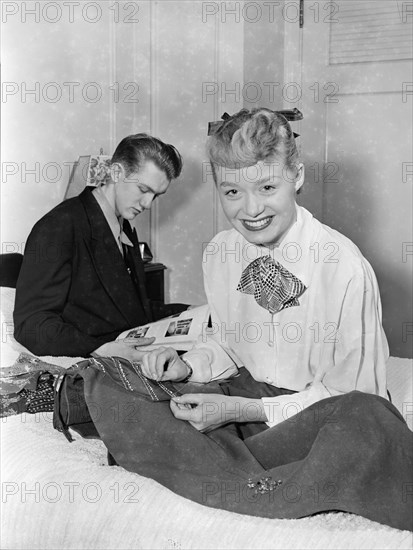 Portrait of June Christy and Bob Cooper, 1947 or 1948. Creator: William Paul Gottlieb.