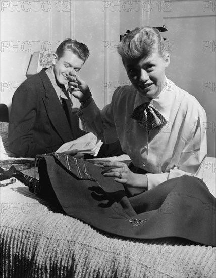 Portrait of June Christy and Bob Cooper, 1947 or 1948. Creator: William Paul Gottlieb.