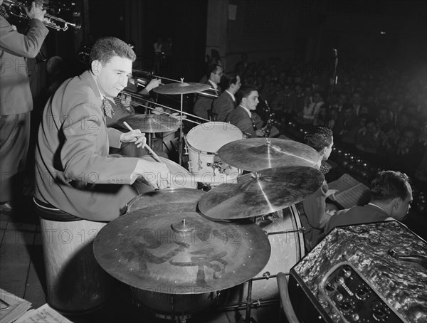 Portrait of Shelly Manne and Art Pepper, 1947 or 1948. Creator: William Paul Gottlieb.